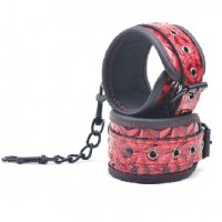 Hand Cuffs Embossed Handcuffs Red